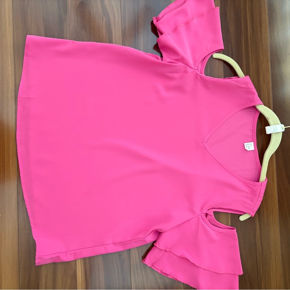 Women's Pink Cold Shoulder Top